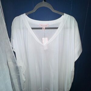NWT Philosophy Classic White Short Sleeve Top